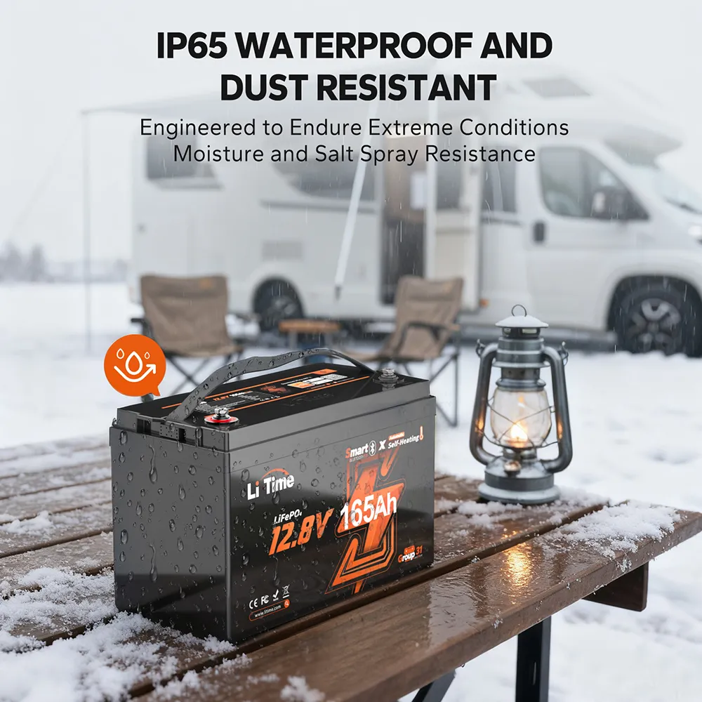 LiTime 12V 165Ah Smart Self Heating Lithium Battery for RV and Camping - Image 10