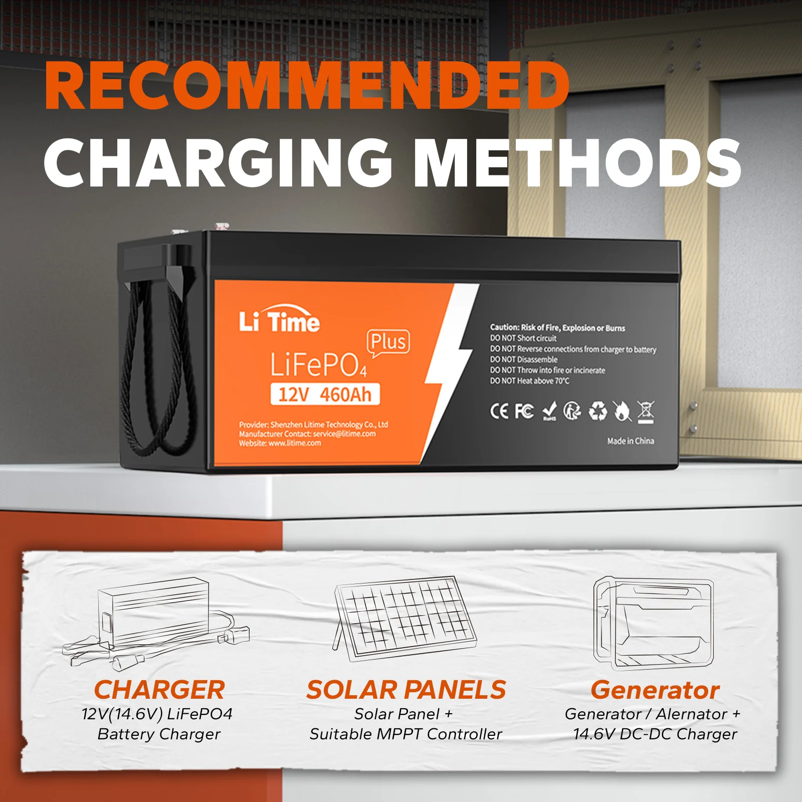 LiTime 12V 460Ah LiFePO4 Lithium Group 8D Battery | Large Lithium Battery - Image 12