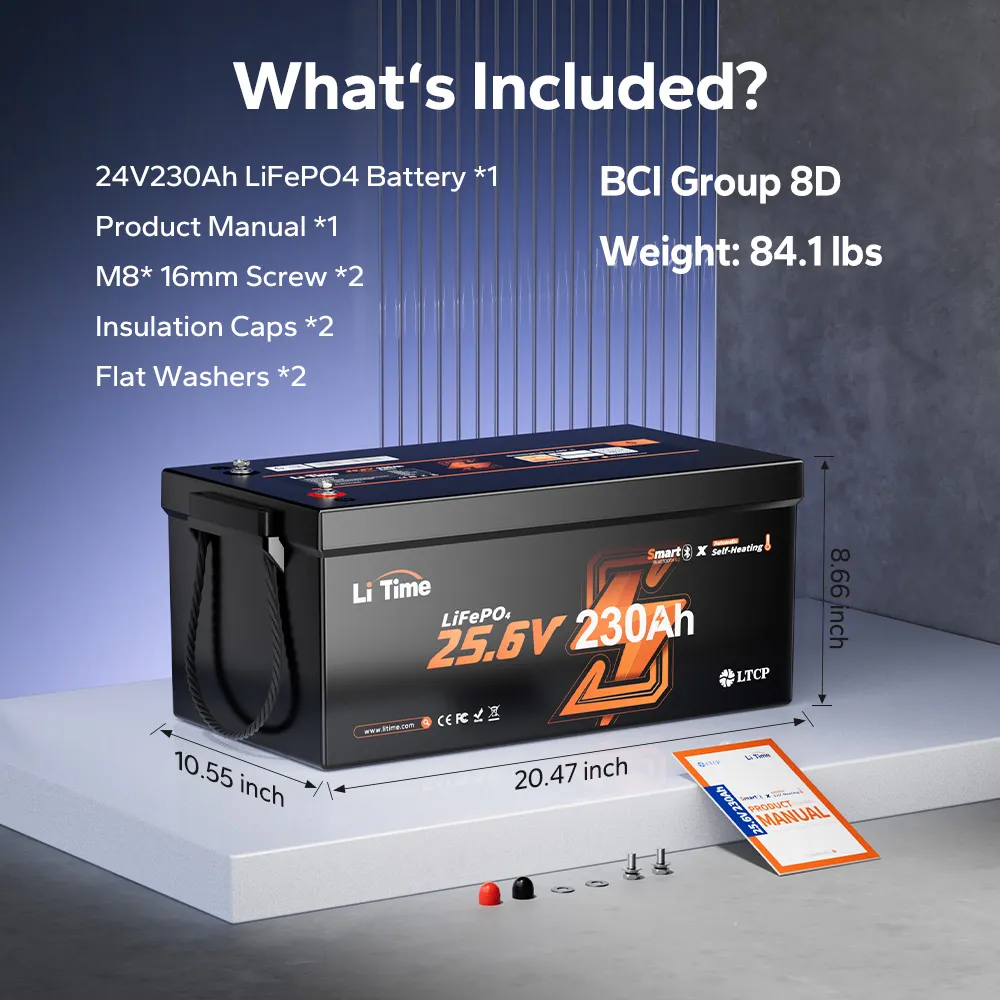 LiTime 24V 230Ah Smart Self Heating Lithium Battery for RV and Off-Grid - Image 10