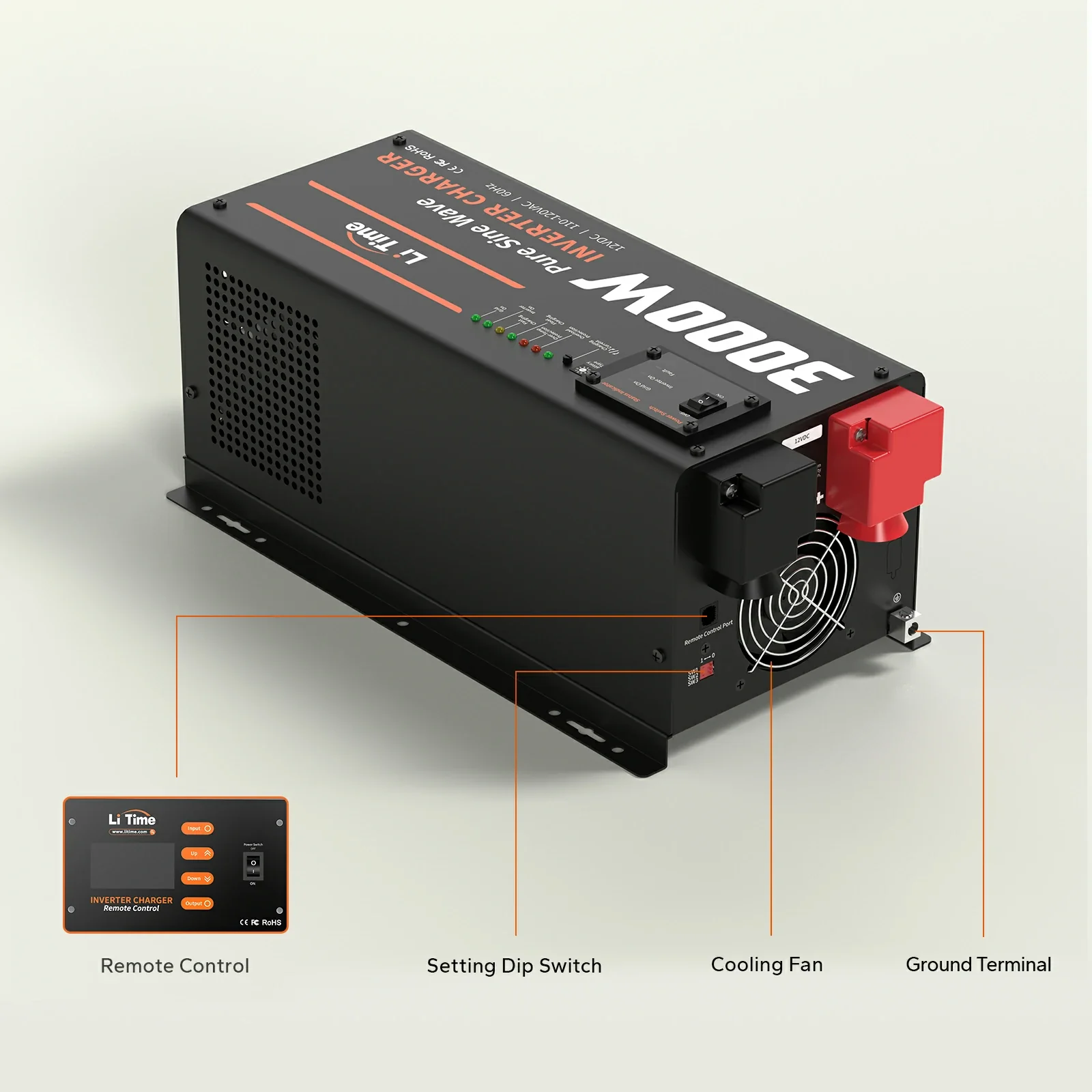 LiTime 3000 Watt Pure Sine Wave Inverter Charger - Image 9