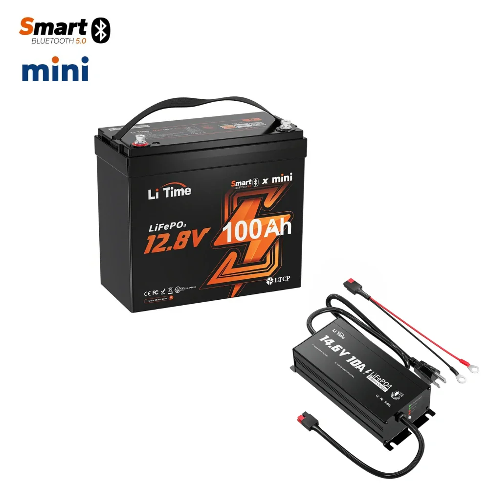 ✅Like New✅LiTime 12 Volt 100Ah Mini Smart - Small 12V Bluetooth Battery - Image 17