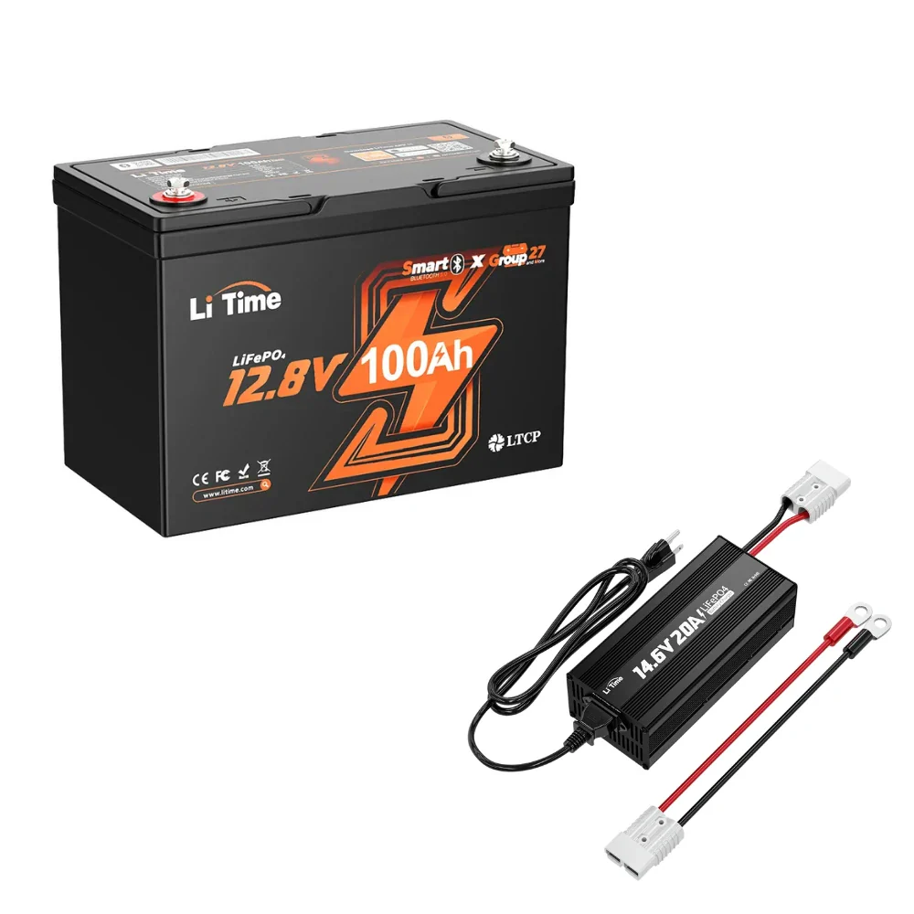 ✅Like New✅LiTime 12V 100Ah Group 27 Bluetooth LiFePO4 Lithium Battery - Image 12