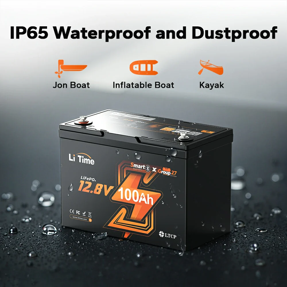 ✅Like New✅LiTime 12V 100Ah Group 27 Bluetooth LiFePO4 Lithium Battery - Image 6