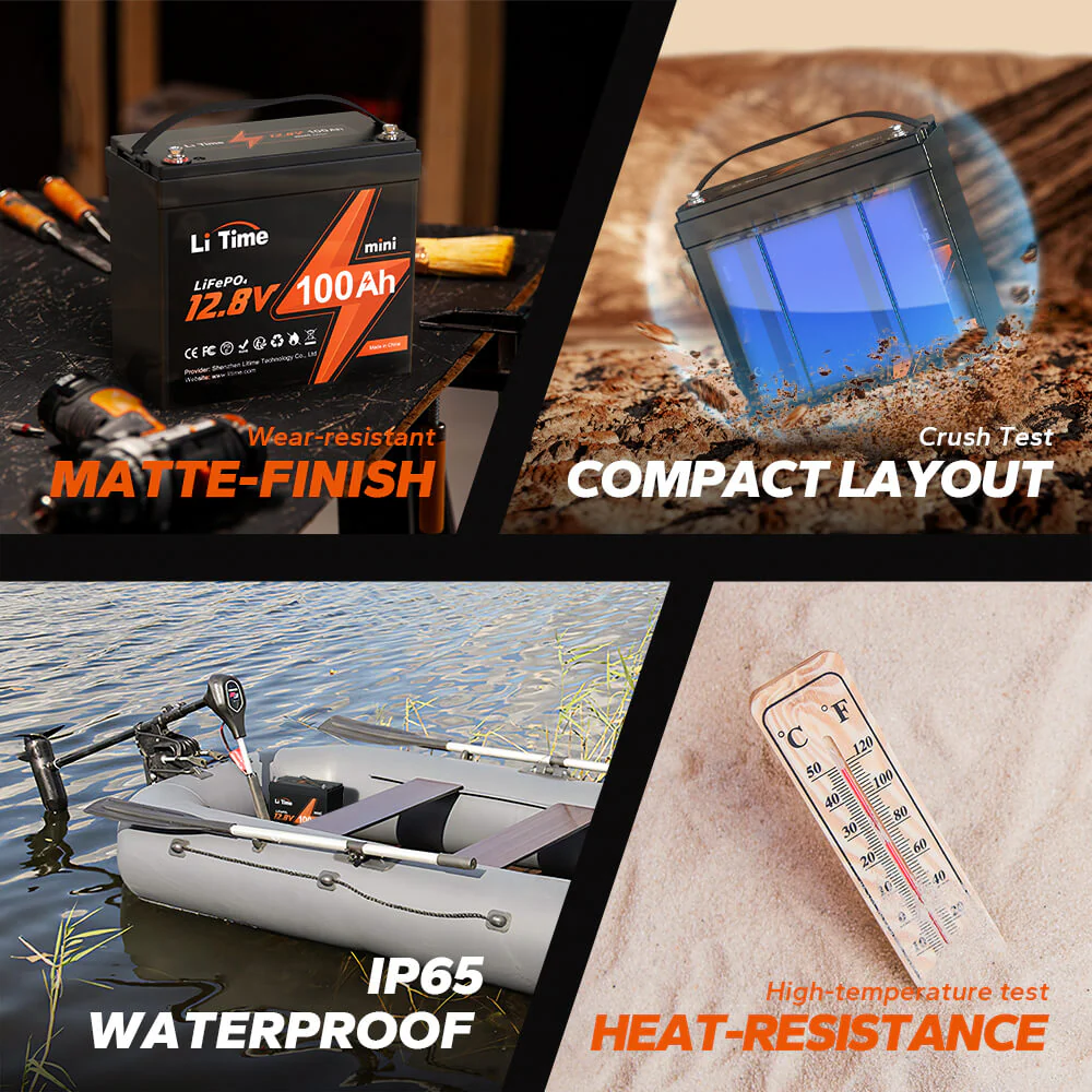 ✅Like New✅LiTime 12V 100Ah Mini LiFePO4 Lithium Battery - Image 5