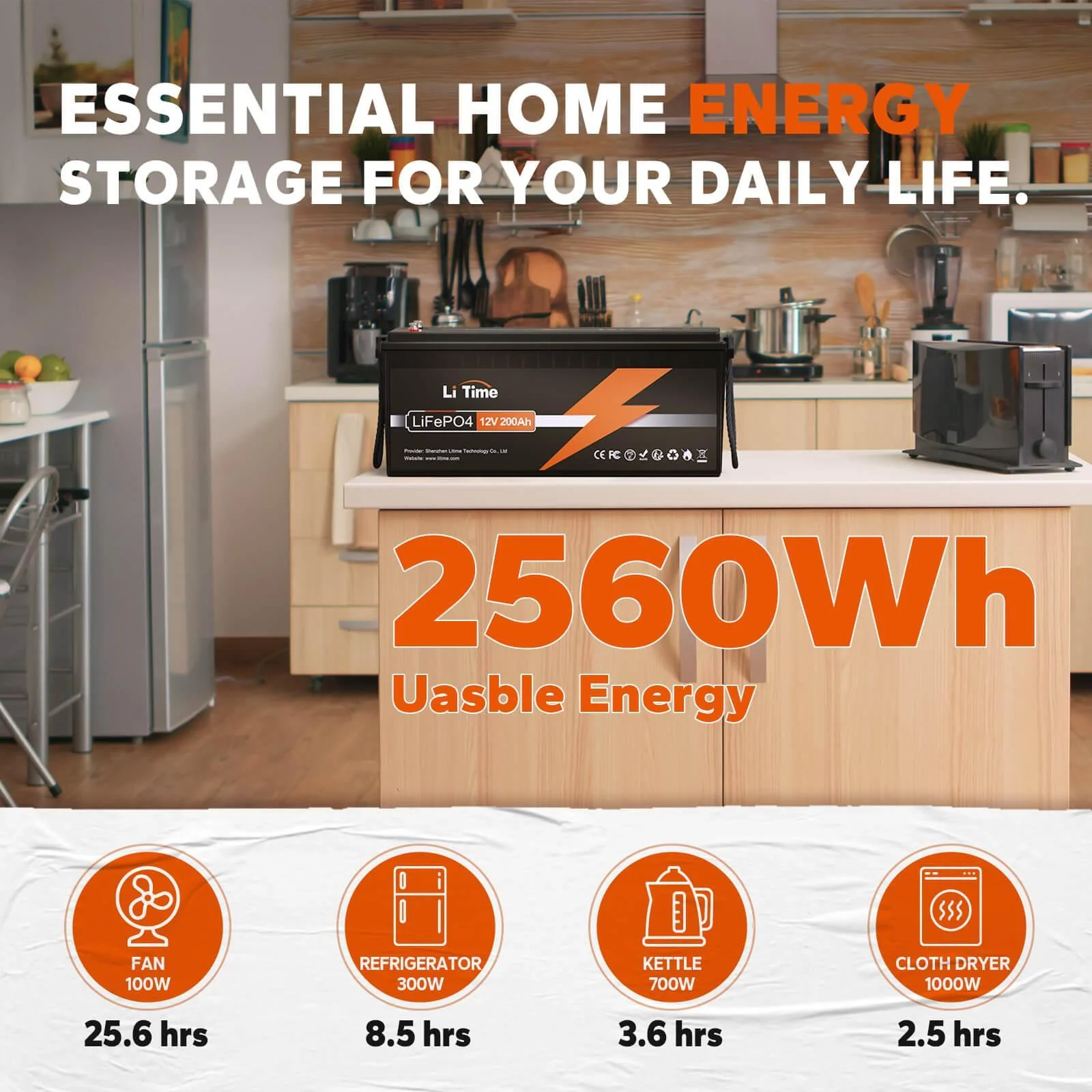 ✅Like New✅LiTime 12V 200Ah LiFePO4 Lithium Battery - Image 3