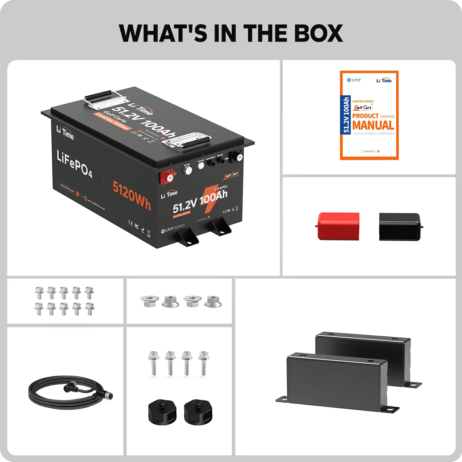 ✅Like New✅LiTime 48V 100Ah Golf Cart Metal Case Lithium Battery - 200A BMS & Real-Time Monitoring - Image 11